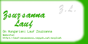 zsuzsanna lauf business card